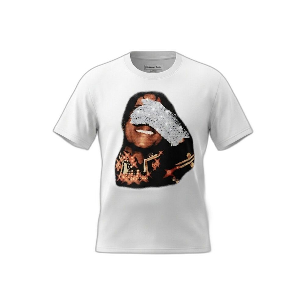 Michael Jackson T Shirt Men XL Headgear Classics White Graphic Streetwear MJ